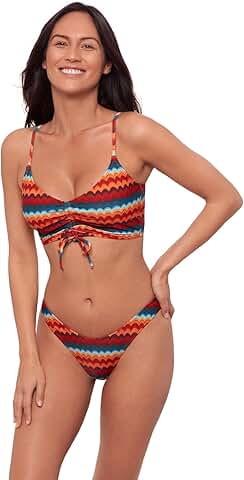 Women's Shirred Tie Midkini Top