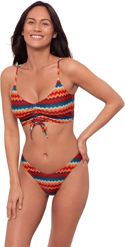 Women's Shirred Tie Midkini Top