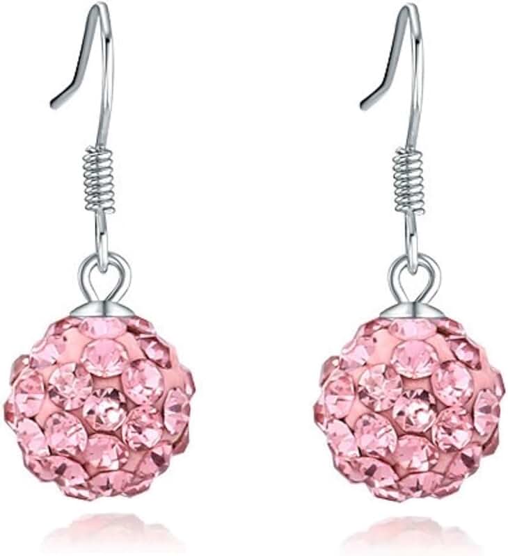 Colorful crystal bead tassel drop earrings