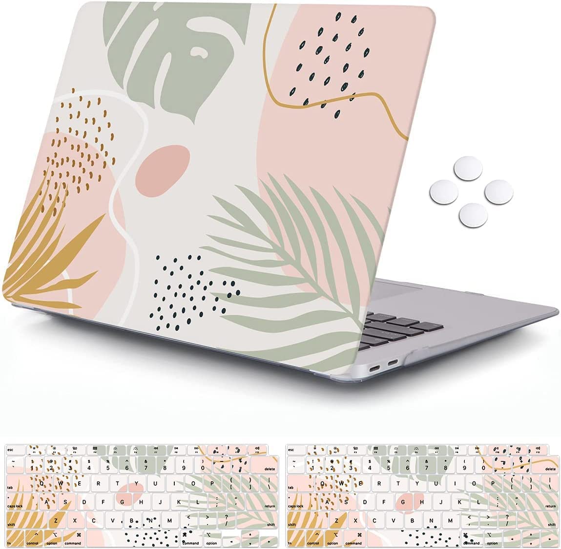 MacBook Air 13 Inch Case 2020 2019 2018 Release A2337M1/ A1932/A2179 with Retina Display Touch ID, Durable Hard Plastic Shell Case and Keyboard Cover Compatible Newest MacBook Air 13 - Morandi