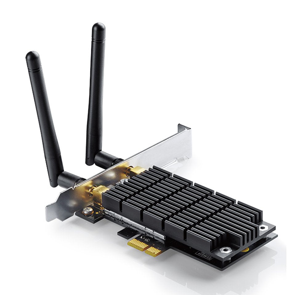 AC1300 PCIe WiFi PCIe Card(Archer T6E)- 2.4G/5G Dual Band Wireless PCI Express Adapter, Low Profile, Long Range, Heat Sink Technology, Supports Windows 10/8.1/8/7/XP