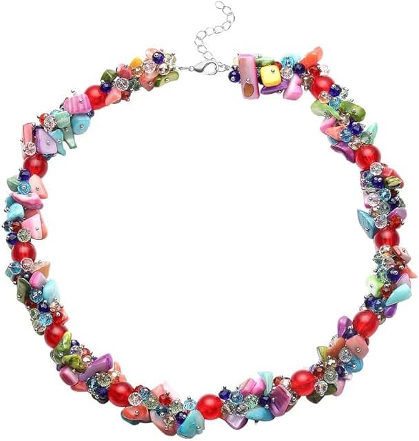 Colorful Beaded Boho Necklaces for Women
