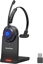 Wireless Bluetooth Headset with Mic for Work and Calls