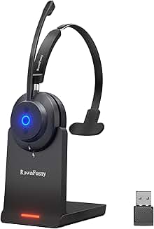 Wireless Bluetooth Headset with Mic for Work and Calls