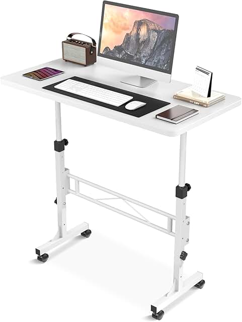 Small Adjustable Standing Desk with Wheels