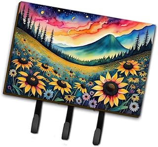Flowers in Color Leash or Key Holder with Triple Hook