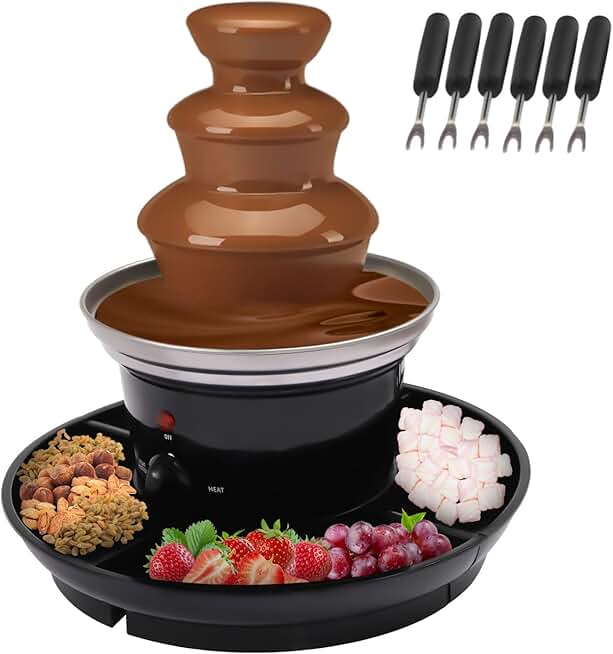 3-Tier Chocolate Fountain with Fruit Plate