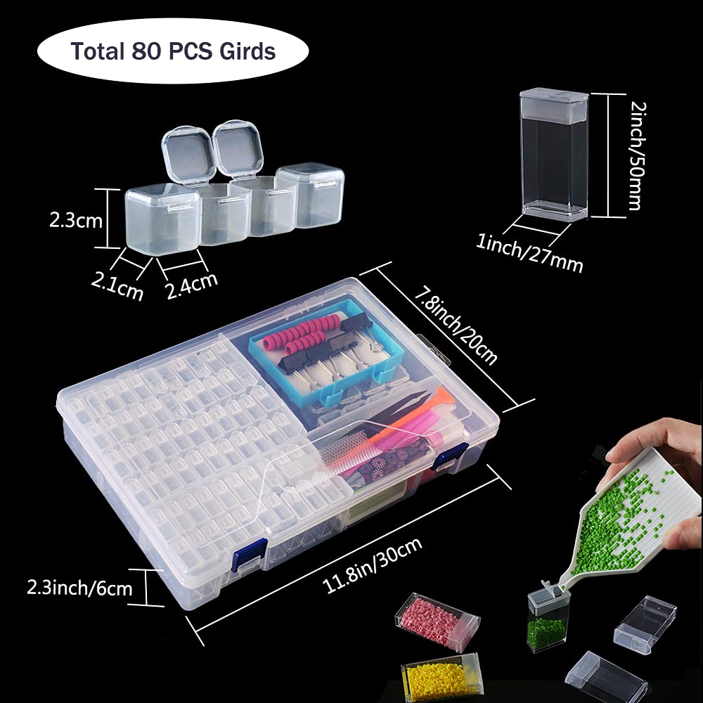 170 PCS A4 Diamond Painting Kit with LED Light Pad and Tools