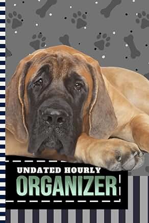 Hourly planner with dog art cover