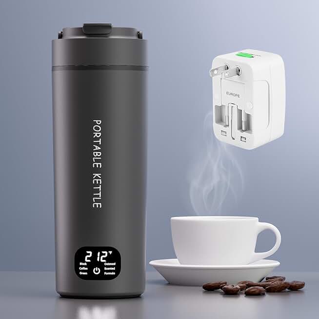 Portable Electric Kettle with Temperature Control and LCD