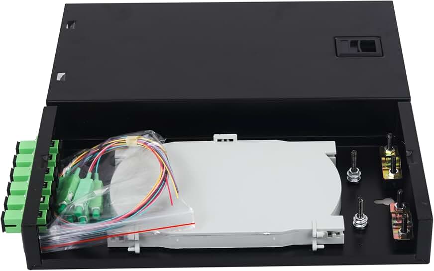 6-Port Singlemode Fiber Enclosure with Splice Trays