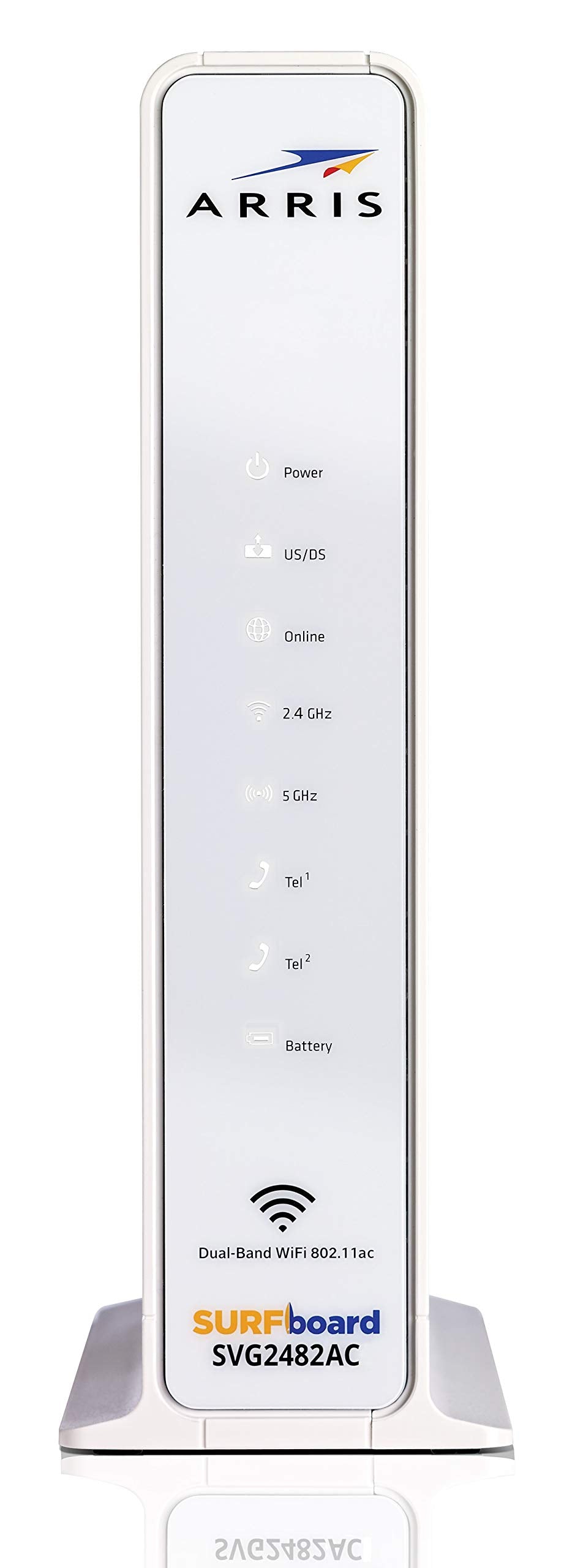 SURFboard SVG2482AC DOCSIS 3.0 Cable Modem & AC2350 Wi-Fi Router | Comcast Xfinity Internet & Voice | Four 1 Gbps Ports | 2 Telephony Ports for Digital Voice | Up to 800 Mbps | 2 Year Warranty