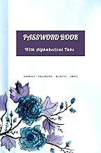 Flower-themed password and address organizer book