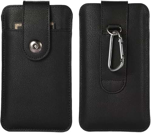 PU Leather Phone Belt Holster Case for Moto G and Galaxy S21