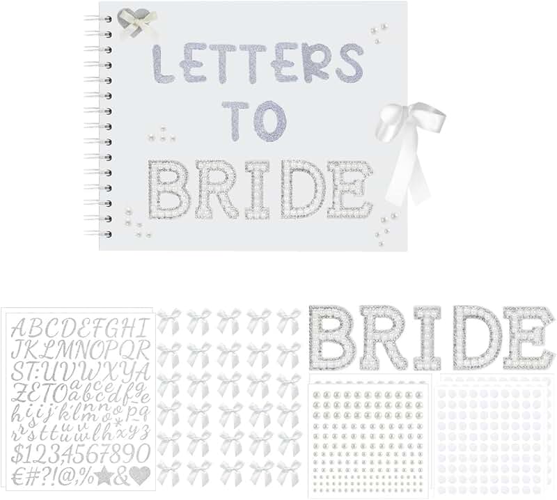 Letters to the Bride Wedding Scrapbook with 40 Pages