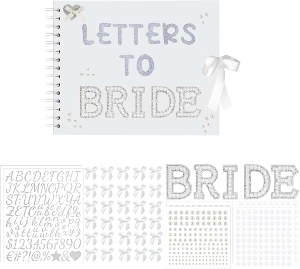 Letters to the Bride Wedding Scrapbook with 40 Pages