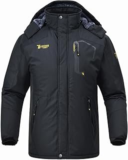 Men's Waterproof Insulated Fleece Ski Winter Jacket