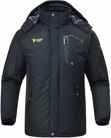 Men's Waterproof Insulated Fleece Ski Winter Jacket