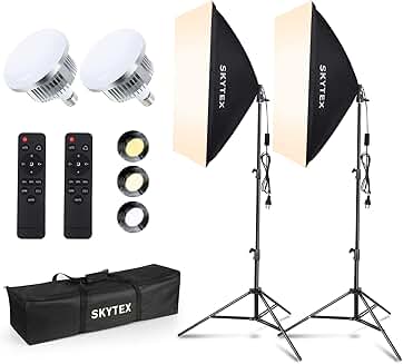Two Softbox Lighting Kits with 20x28 inch Softboxes and LED Bulbs
