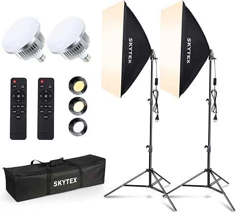 Two Softbox Lighting Kits with 20x28 inch Softboxes and LED Bulbs