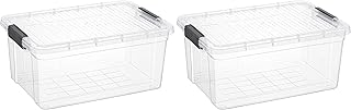 Clear 16 Quart Plastic Storage Container with Lid