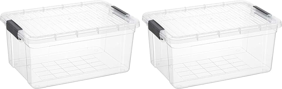 Clear 16 Quart Plastic Storage Container with Lid