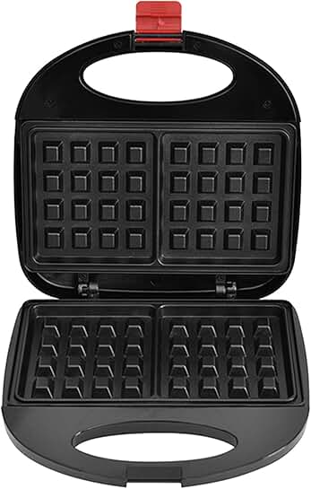 Electric Waffle and Sandwich Maker for Breakfast and Snacks