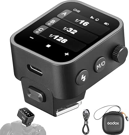 Wireless Flash Trigger with Touchscreen and Compact Design