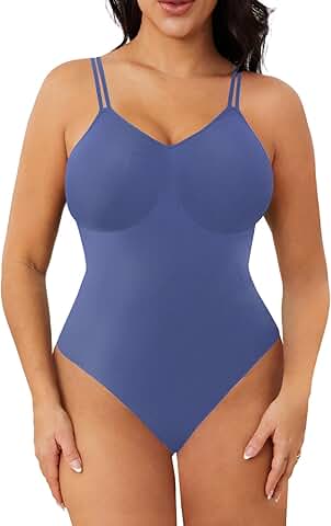 Sleeveless Tummy Control Shapewear Bodysuit for Women