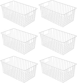 Set of 6 16-inch Wire Freezer Organizer Baskets