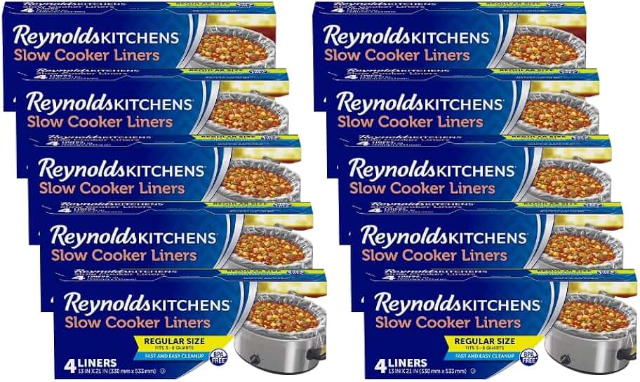 Slow Cooker Liners, Regular, 4 Count Pack of 10
