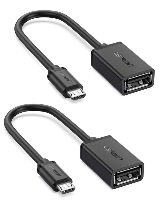Micro USB to USB OTG Cable 2 Pack for Android Devices
