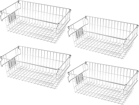 Stackable Metal Wire Baskets for Pantry and Produce