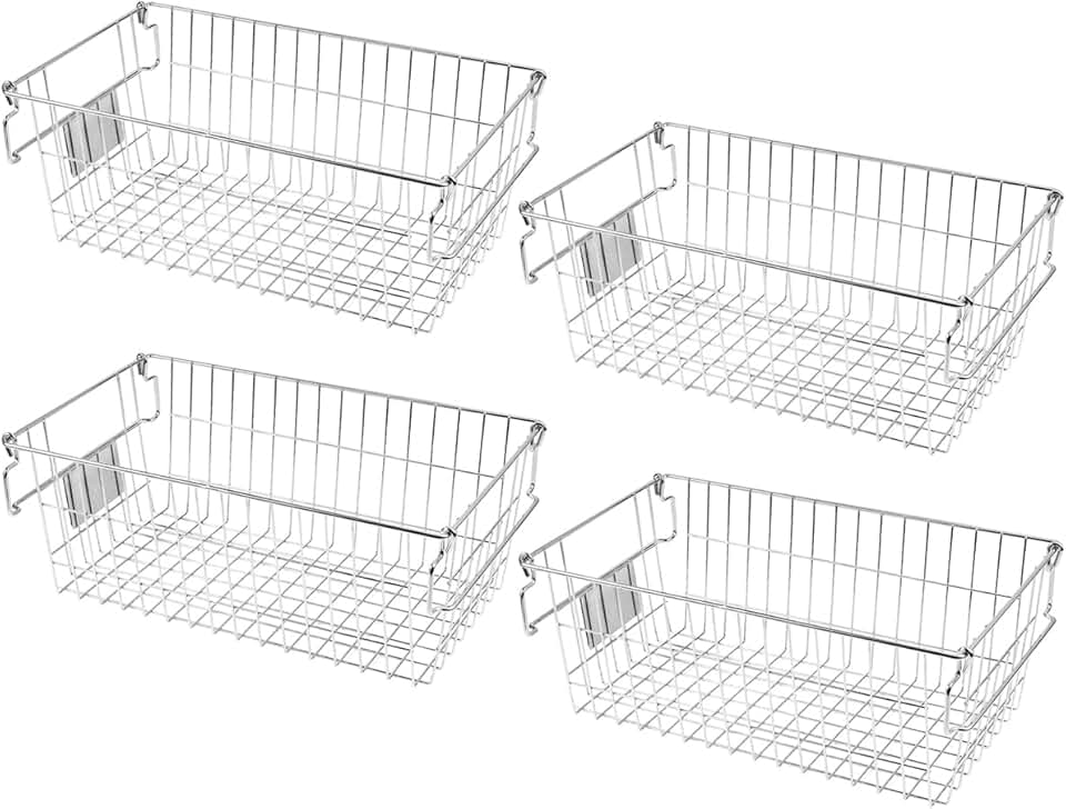 Stackable Metal Wire Baskets for Pantry and Produce