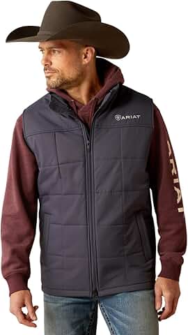 Men's Insulated Casual Vest in Brown