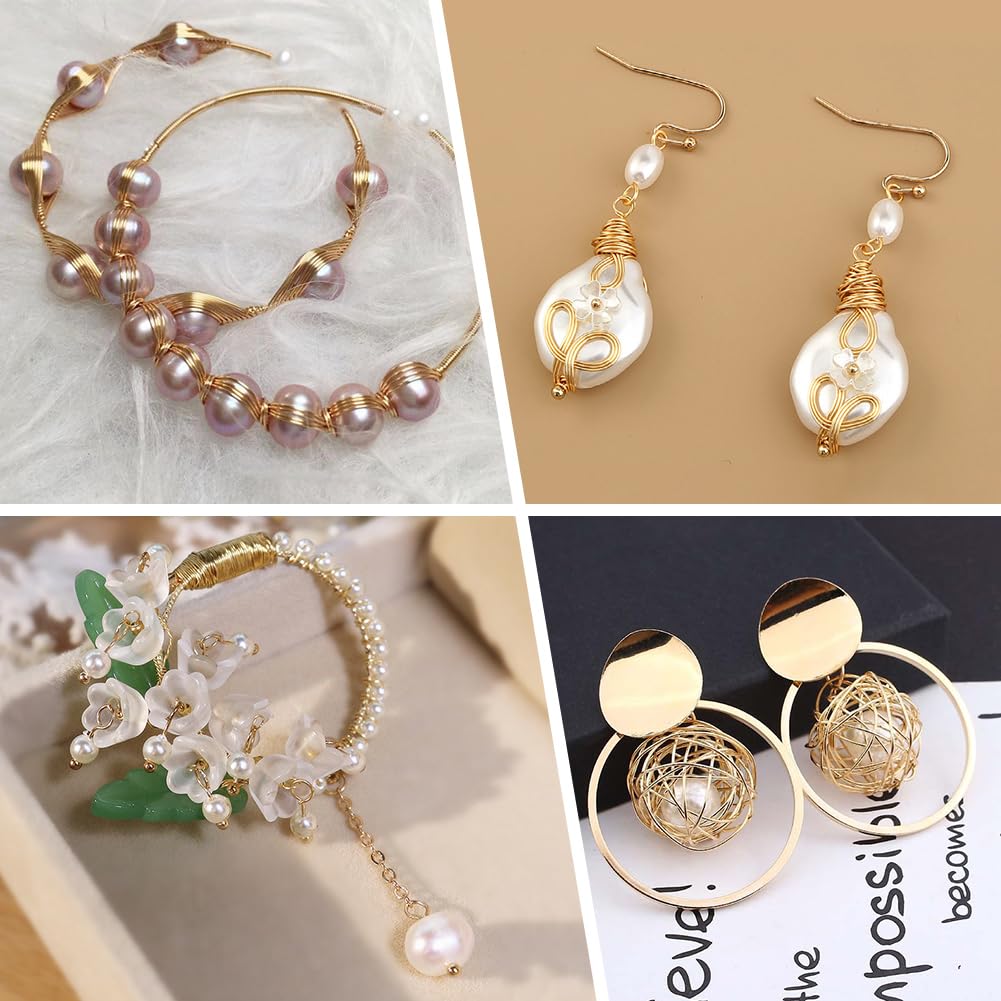 28 Gauge Gold Plated Bead Wire for Jewelry Making