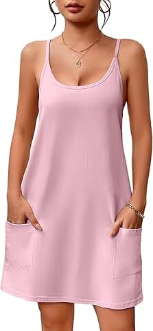 Cotton Women's Nightgown with Pockets, S-3XL