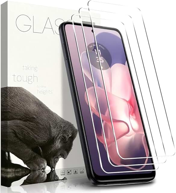 Three-Pack Tempered Glass Screen Protectors for Moto G Power 5G
