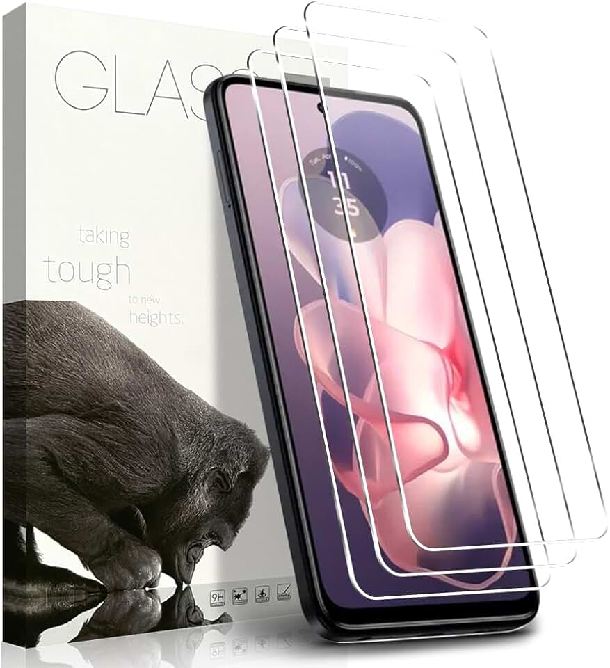 Three-Pack Tempered Glass Screen Protectors for Moto G Power 5G