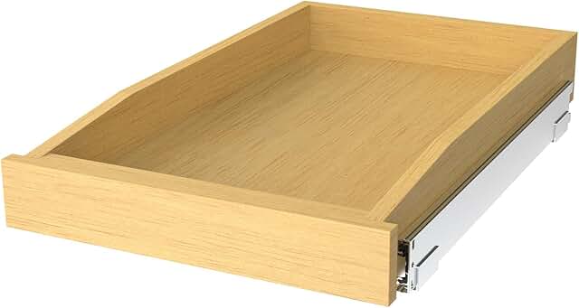Wooden Pull-Out Cabinet Organizer, 17" W x 21" D x 3.35" H