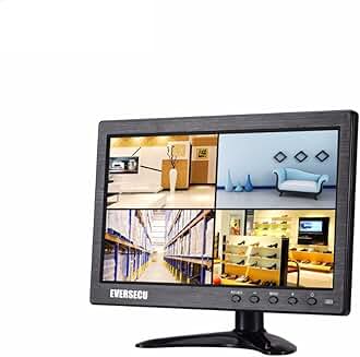 10.1 Inch Portable Laptop and CCTV Monitor with HDMI, VGA, Speakers, USB, Remote