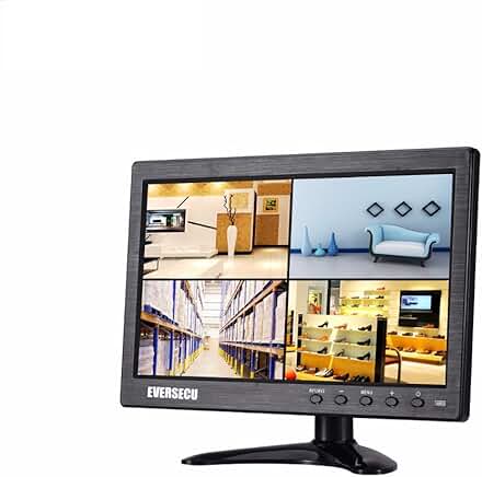 10.1 Inch Portable Laptop and CCTV Monitor with HDMI, VGA, Speakers, USB, Remote
