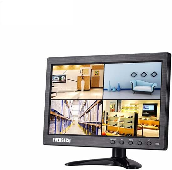 10.1 Inch Portable Laptop and CCTV Monitor with HDMI, VGA, Speakers, USB, Remote