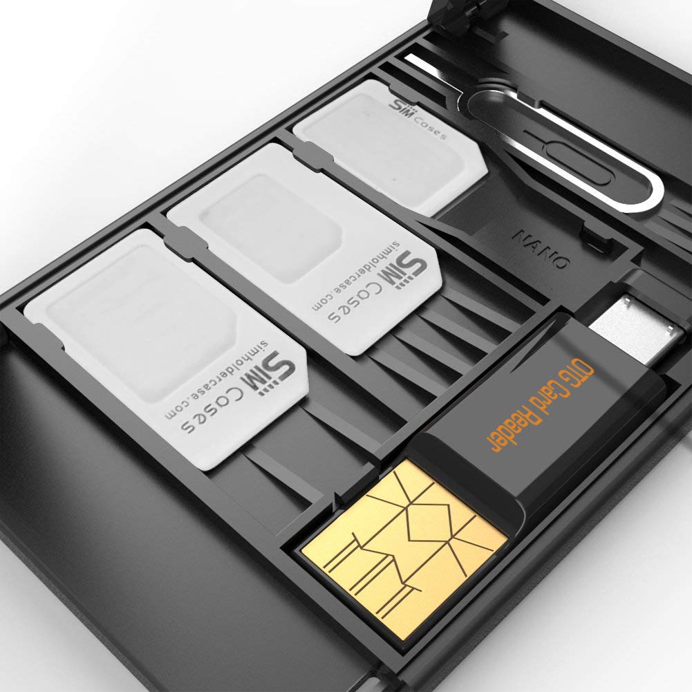 MicroSD TF Card Reader with Phone Stand and SIM Adapter