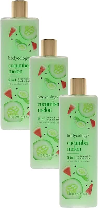 Cucumber Melon Body Wash for Women, 16 oz, Pack of 3