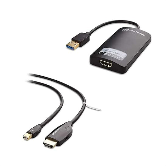 USB 3.0 to HDMI Adapter and Mini DisplayPort to HDTV Cable