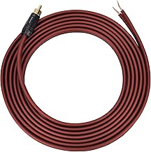 Gold-Plated RCA to Bare Wire Speaker Cable, 50FT