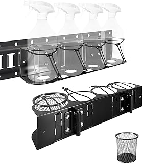 Heavy Duty Metal Spray Bottle Holder with Side Storage
