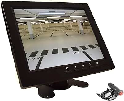 8-Inch CCTV Monitor with HDMI, VGA, AV, USB, and Built-in Speaker