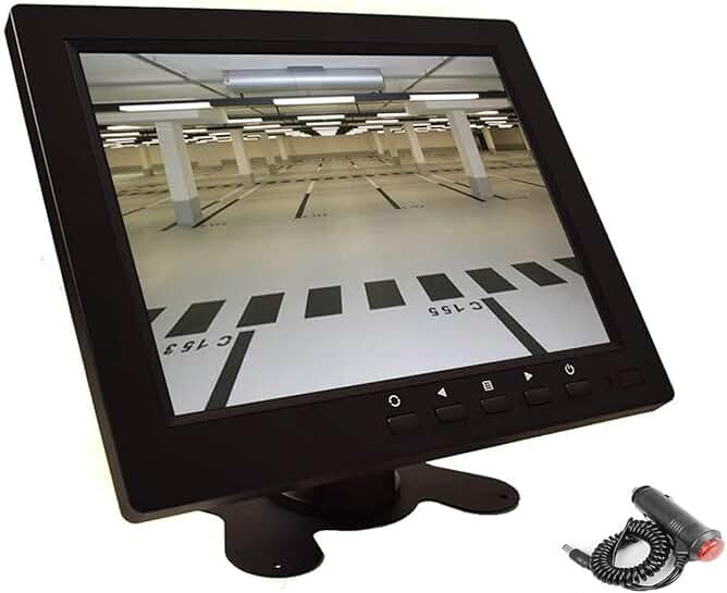 8-Inch CCTV Monitor with HDMI, VGA, AV, USB, and Built-in Speaker